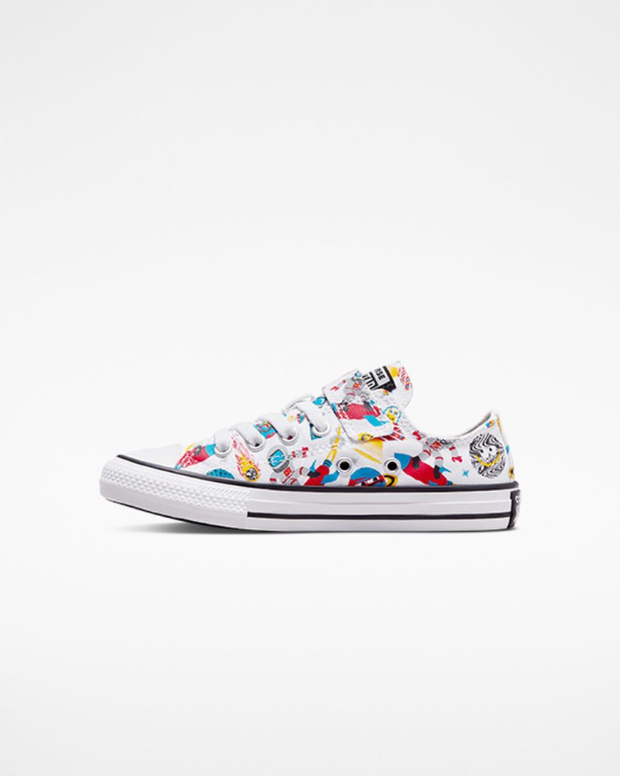 Tenisi Baieti Converse Chuck Taylor All Star Easy-On Space Cruiser Albi Rosii | RO FLJVK237